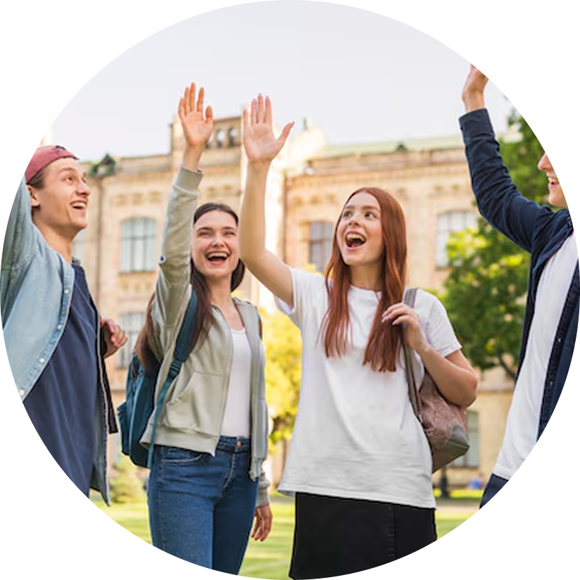 Students celebrating